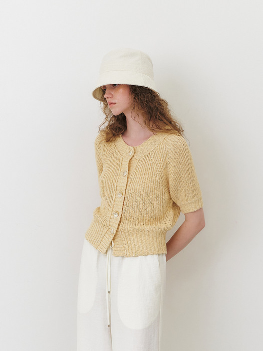 RTR ROUND NECK KNIT CARDIGAN_3COLORS