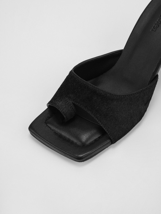 matt point sandals / black