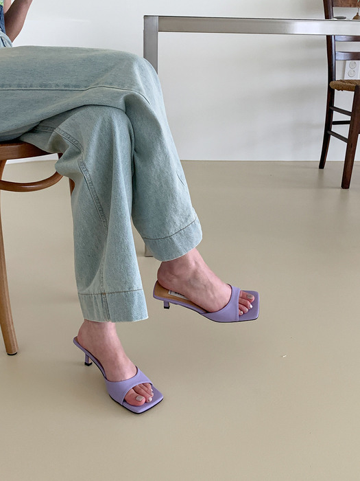 m7168 simple retro mule 6cm 레트로 심플 뮬 - purple