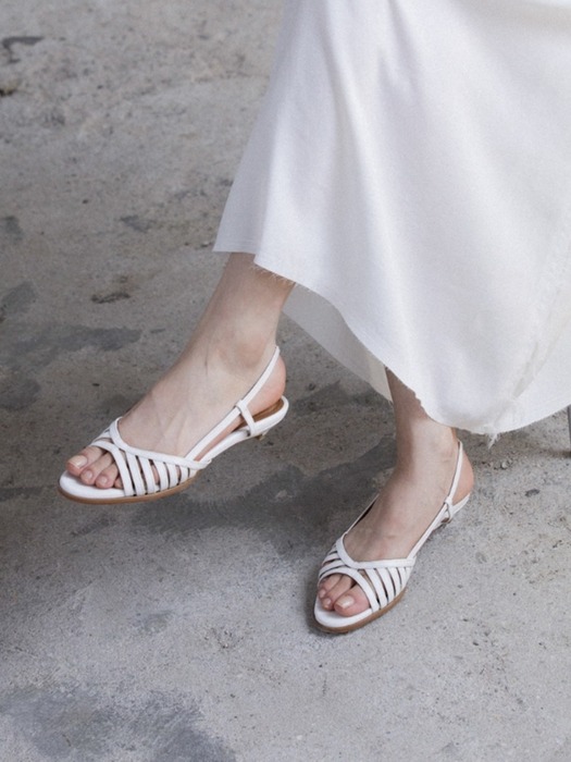 데이지 레더 샌들 DAISY LEATHER SANDALS_WHITE (2.5cm/4cm)