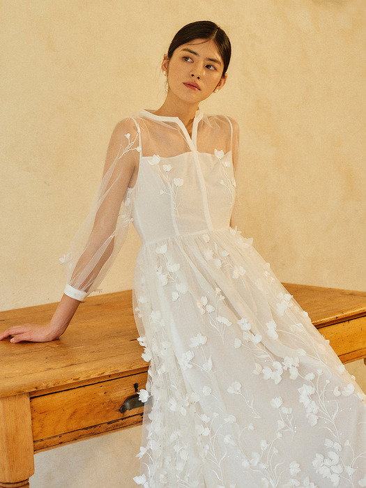 [주문제작]KELLY dress_White Flower