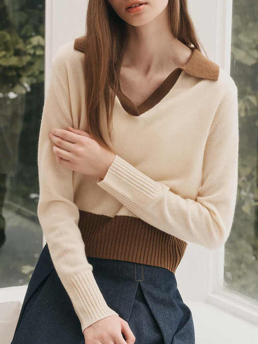 WD_Collar knit sweater