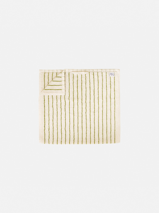 Face Towel - Stripe Greenolive