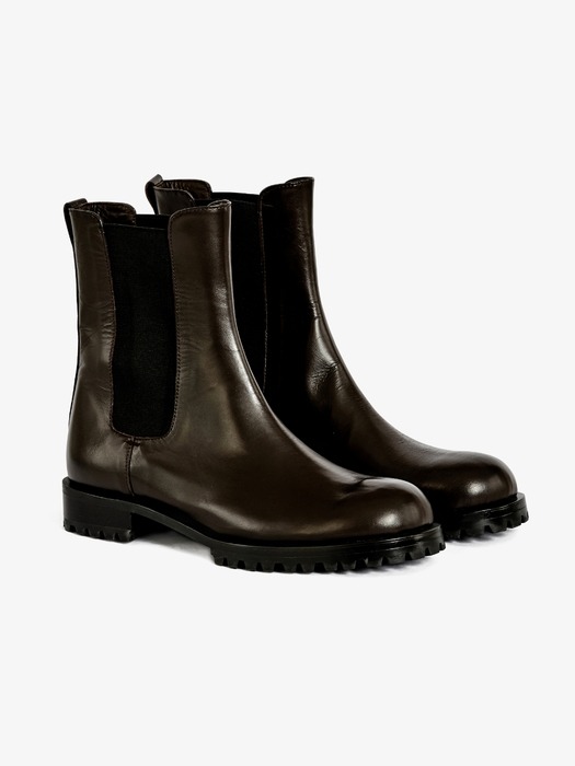 30mm Rondo Round-Toe Chelsea Boots (Brown)