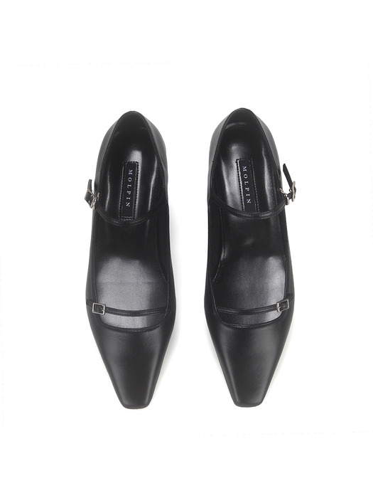 strap flat shoes_23521_black