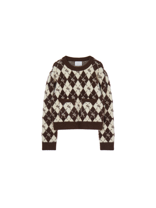 Sofia VC Logo Argyle Knit Pullover VC239OPO005M