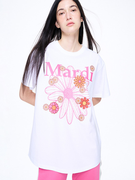 TSHIRT FLOWERMARDI BLOSSOM_WHITE PINK