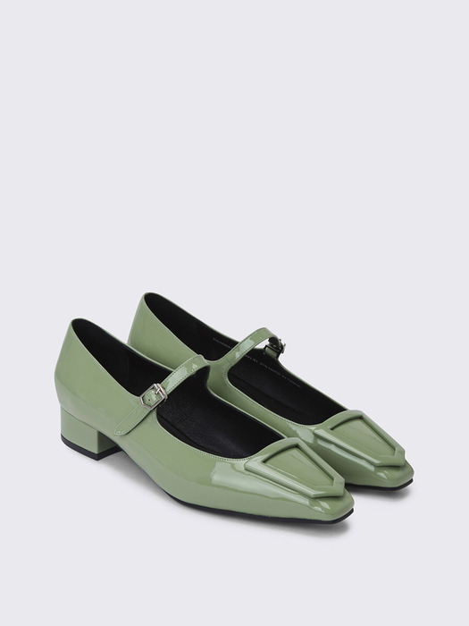 Neo polygon24 mary Jane flat(green)_DG1DS24006GRN