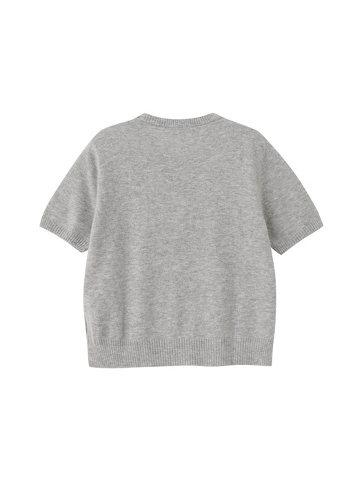 Mellow Cable Knit Top (Gray)