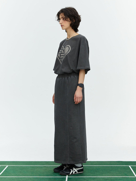 MNS PIGMENT LONG SKIRT_CHARCOAL