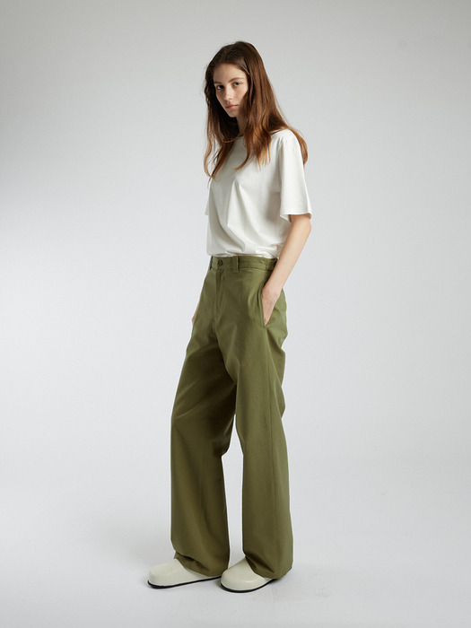 Greta cotton pants_olive