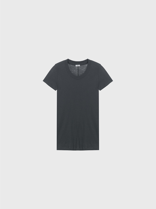 Scoop slim t shirt (white / light gray / gray / brown / black)