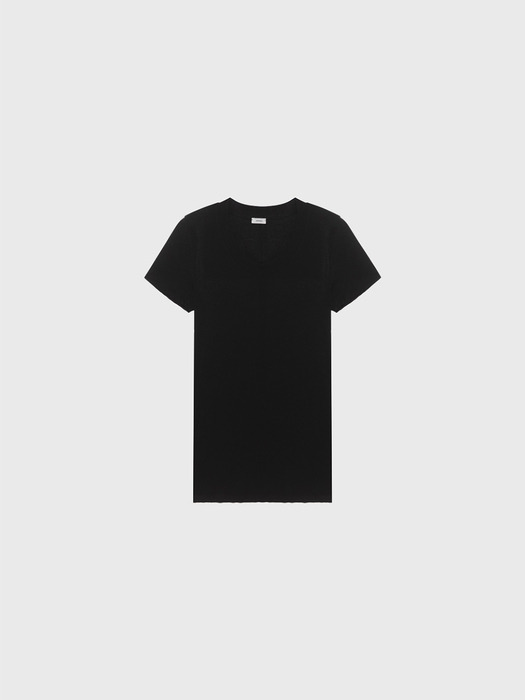 Scoop slim t shirt (white / light gray / gray / brown / black)