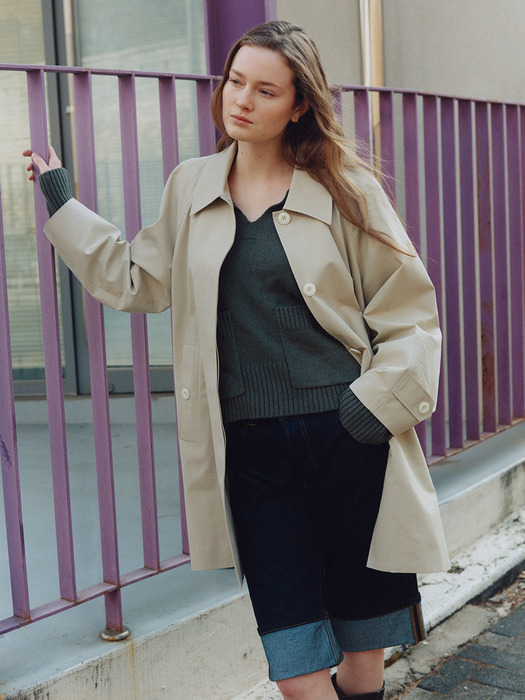 Raglan Half Trench Coat