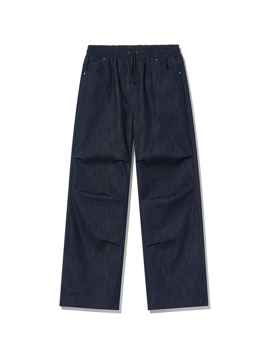 Unmodified Denim String Wide Pants P16 Blue Denim