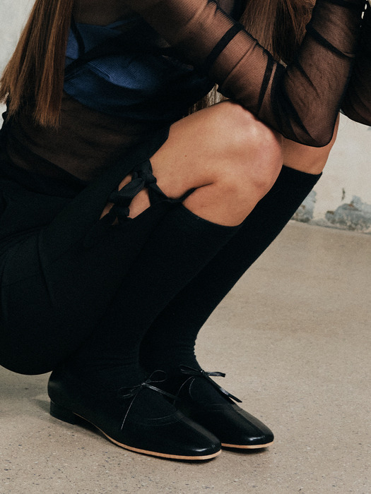 [단독]Venda Flat Shoes Black