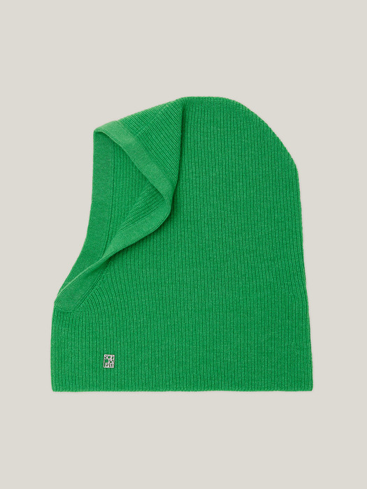 Cashmere 100% Julia Knit Balaclava (Forest Green)