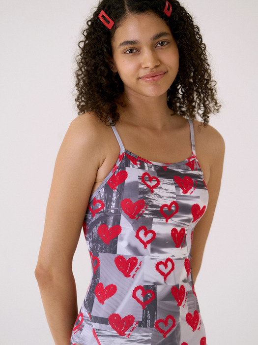 HEART GRAPHIC SWIMSUIT