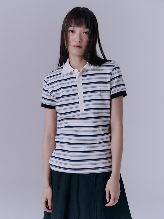 Stripe pique rib t-shirt (MULTI)