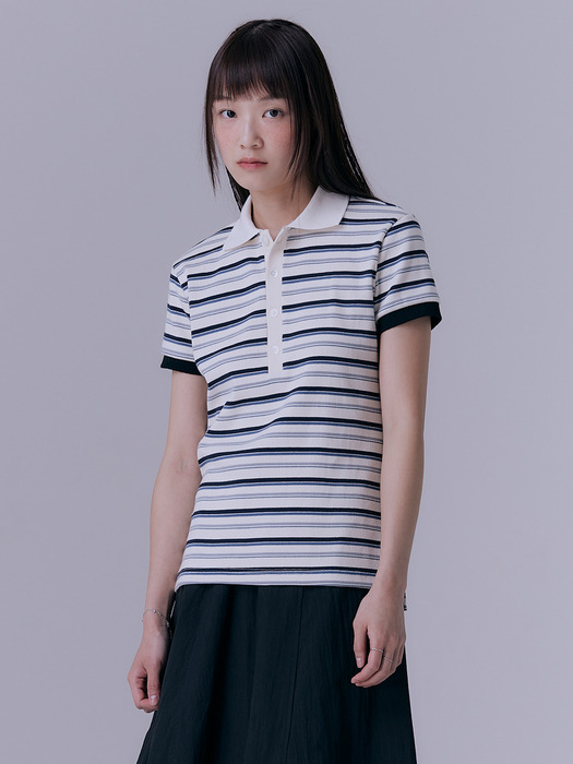 Stripe pique rib t-shirt (MULTI)