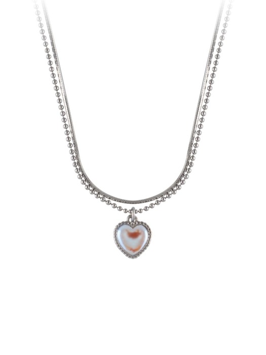 [리퍼브]LAYERED HEART NECKLACE DW_250