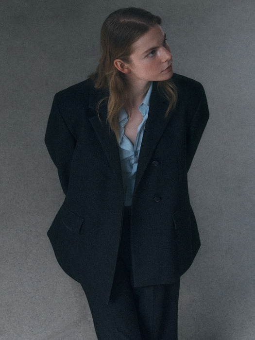 Oversized Herringbone Blazer_2color