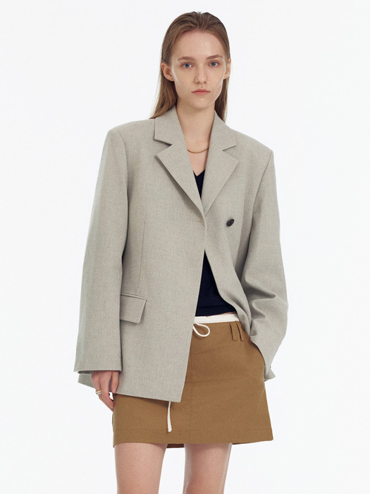 Oversized Herringbone Blazer_2color