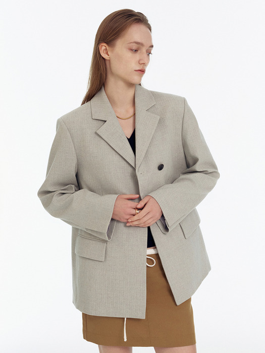 Oversized Herringbone Blazer_2color