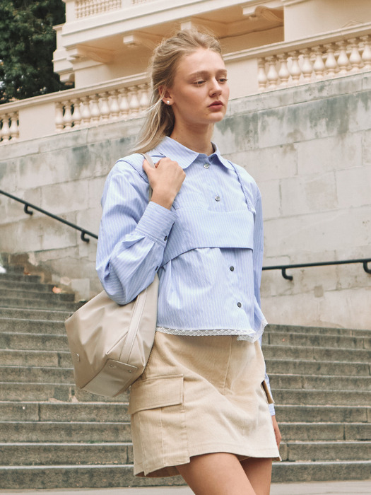 Mer Bustier Shirt Blue
