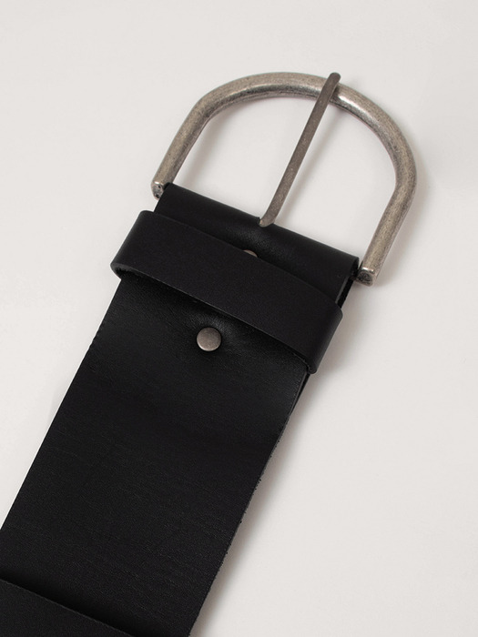 COW LEATHER WIDE BELT_BLACK