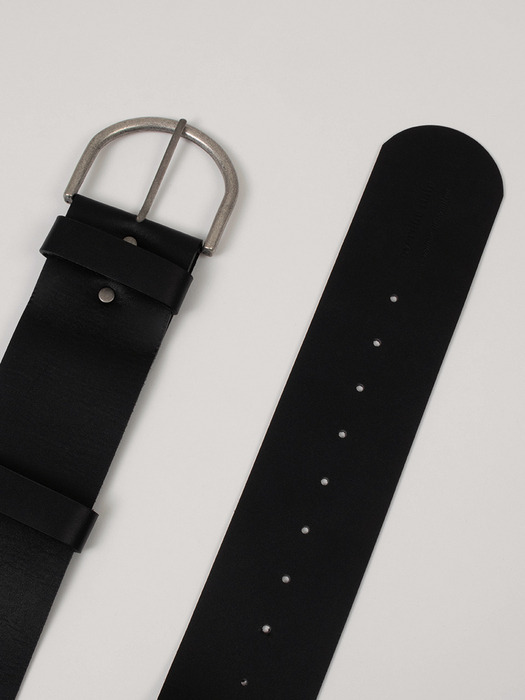 COW LEATHER WIDE BELT_BLACK