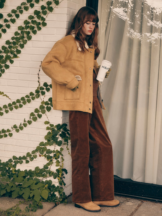 BASIC CORDUROY PANTS BROWN