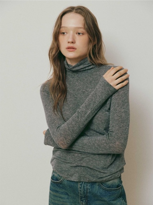 Wool Jersey Turtleneck (4Color)