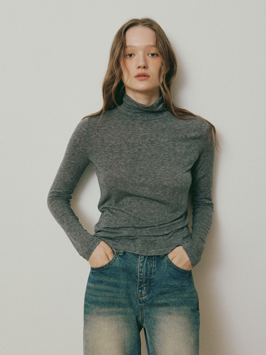 Wool Jersey Turtleneck (4Color)