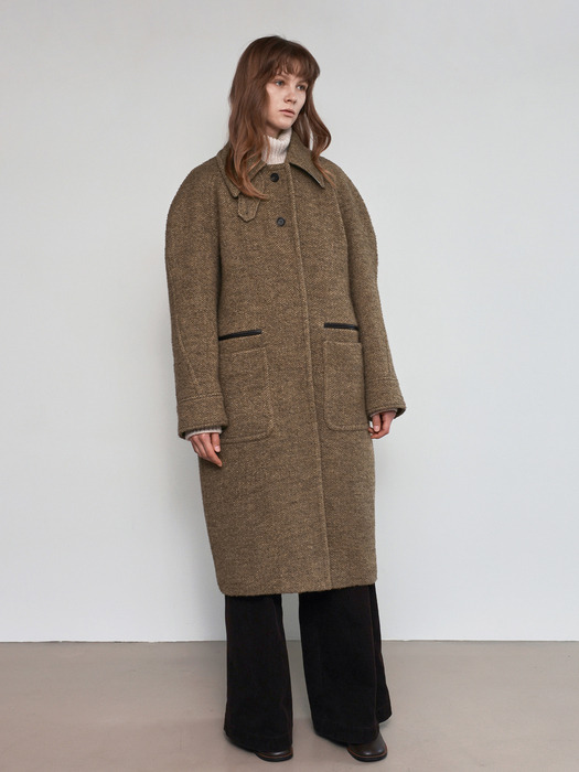 Volume Sleeve Oversized-Fit Quilting Coat _ Mix Color