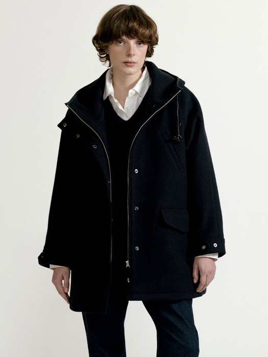 Hanson hoodie parka (Dark navy)