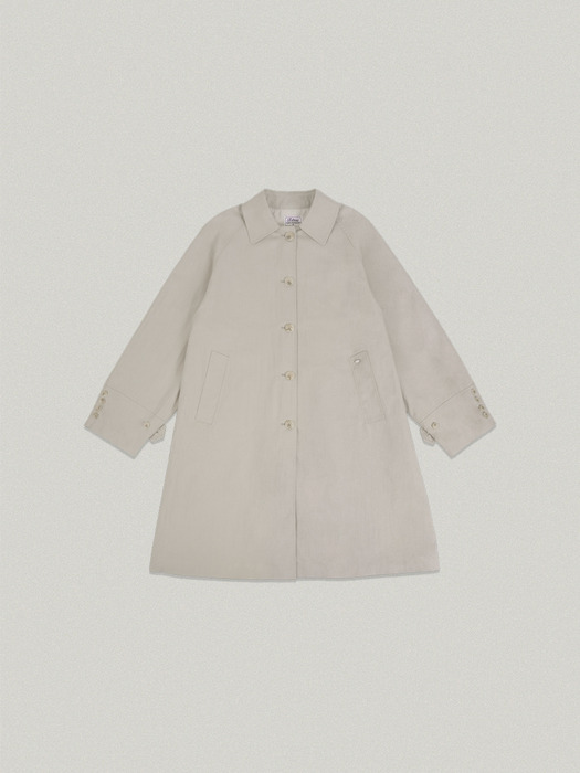 BOUTON TRENCH COAT [LIGHT BEIGE]