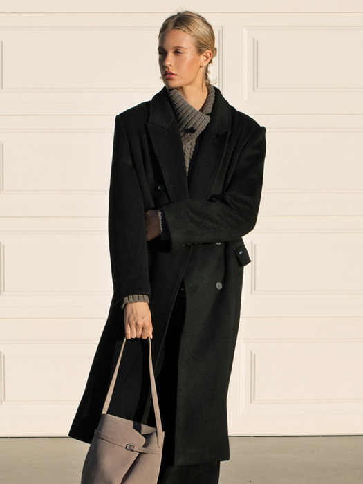 폴뉴아]OVE WOOL OVER FIT COAT (BLACK)