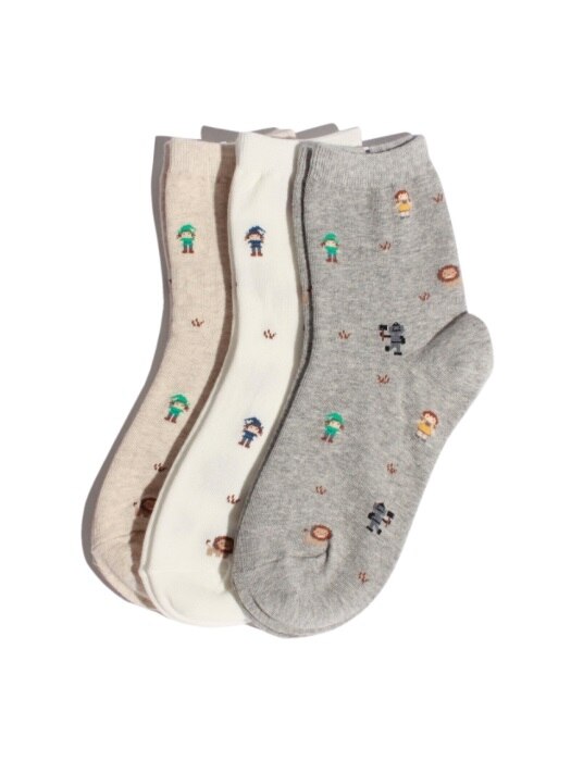 [3팩] 선택형 여성용 #CARTINA W SOCKS