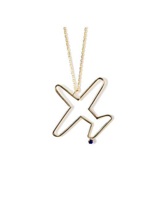 Airplane gold Necklace