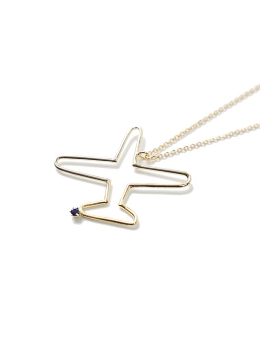Airplane gold Necklace