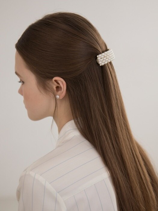 Pearl n Cubic Square Hairpin