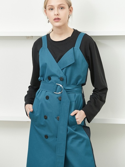 unbalance trench onepiece Green