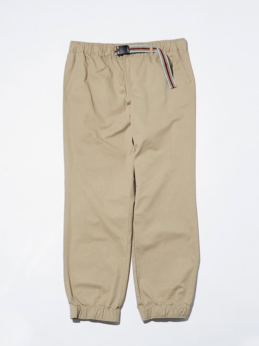 BRIGHT FLAPPY JOGGER PANTS(BRIGHT BEIGE)