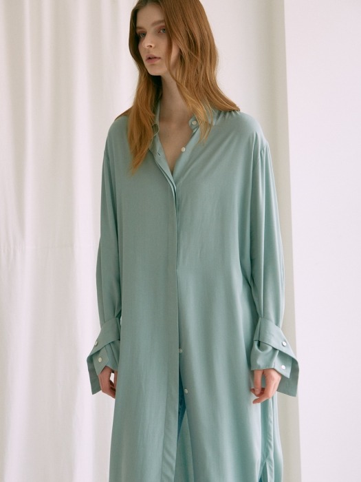 ouie49 Hidden rayon shirts dress (mint)