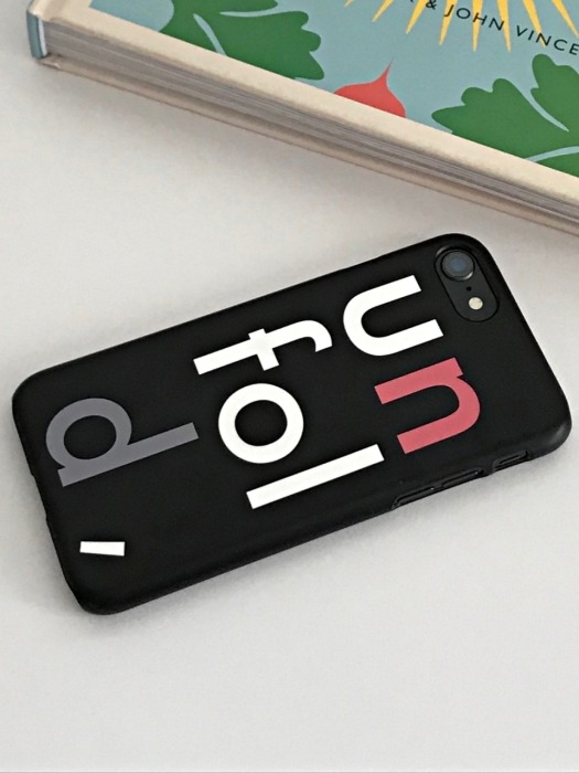 unfold logo iphone case - black