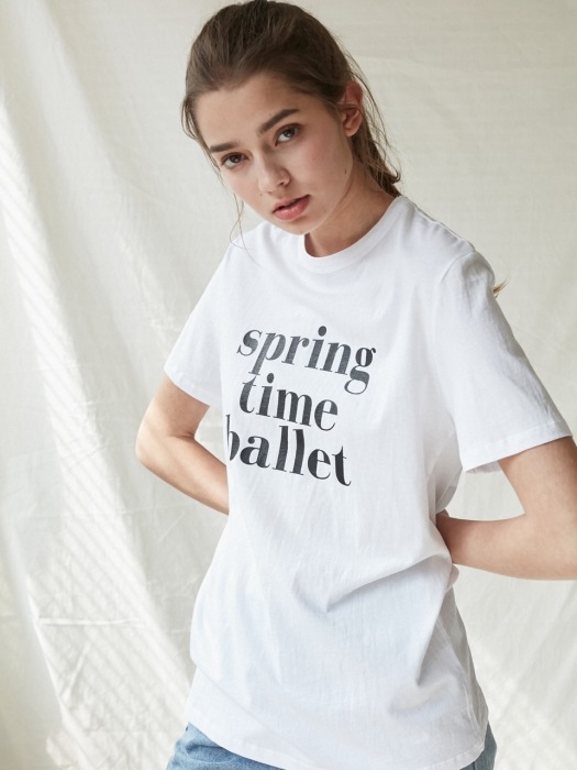 Spring Time Ballet T-shirts_White