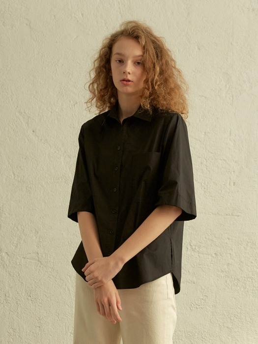 Wide Sleeve Shirts_BLACK