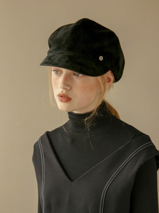 French casquette -Suede black