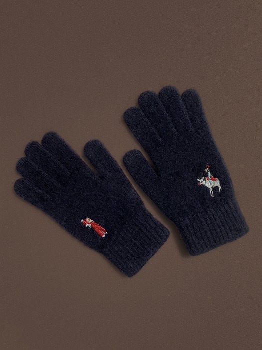 Christmas in Joseon gloves (wool)(navy)